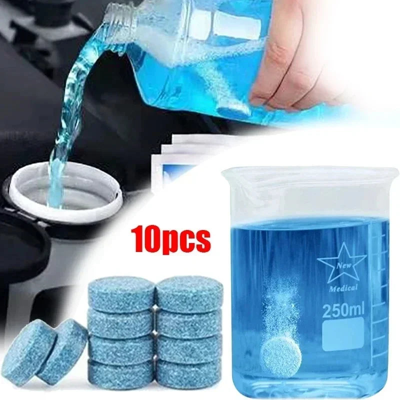 Car Windshield Glass Concentrated Washer Tablets Car Effervescent Washer Fluid Wiper Glass Solid Cleaning Tablets for Car Window