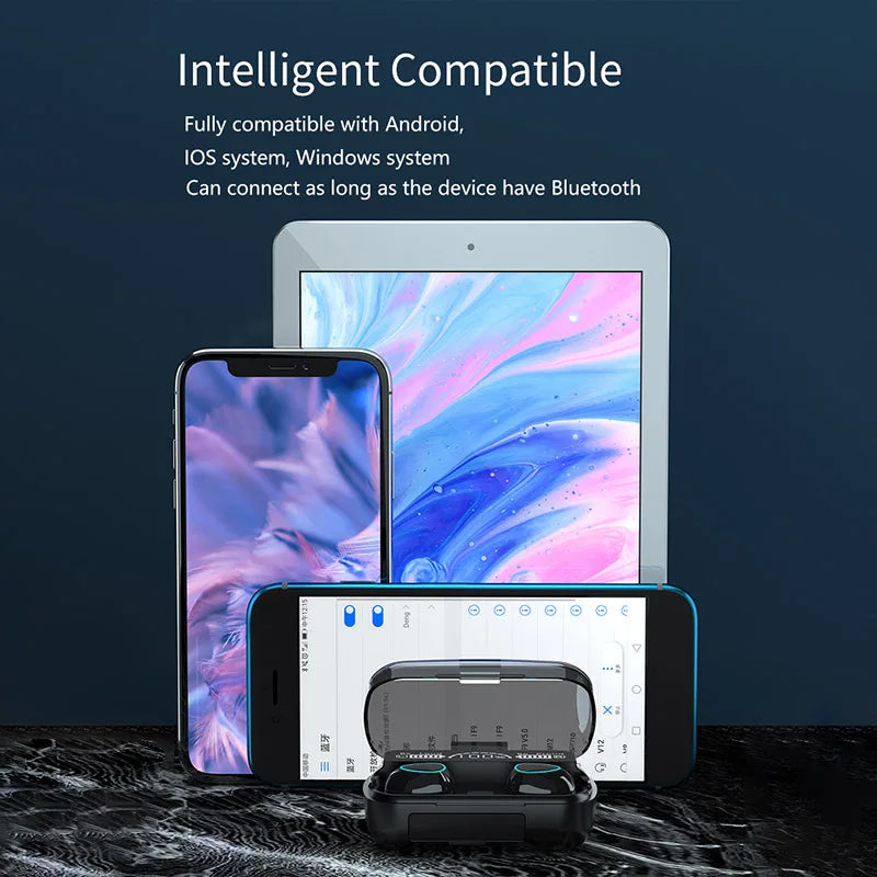M10 TWS Bluetooth Headphones 2500mAh Charging Box Wireless Earphones With Microphone 9D Stereo Sports Waterproof Earbuds Headset