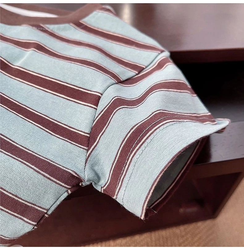 Kids Boys Striped Clothes Sets Baby Tee Shirt + Pants Infant Toddler Children Wear T-shirt + Shorts Outfits Suits 1-4 Years