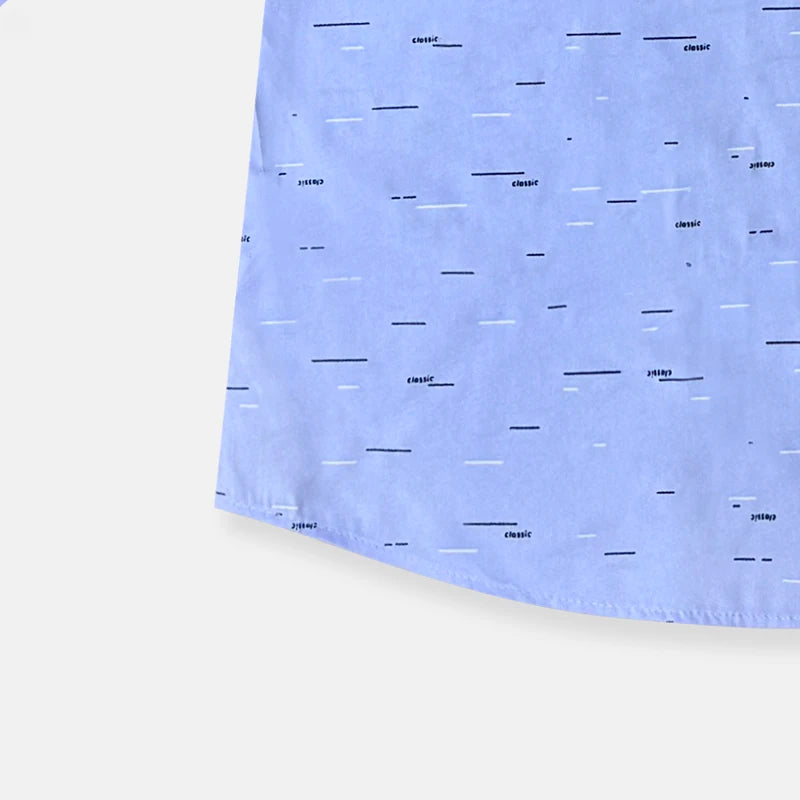 2025 Spring and Summer New Male Trend Fashion Print Business High Luxury Long Sleeve Shirt Korean Version Slim-fit Lapel Dress