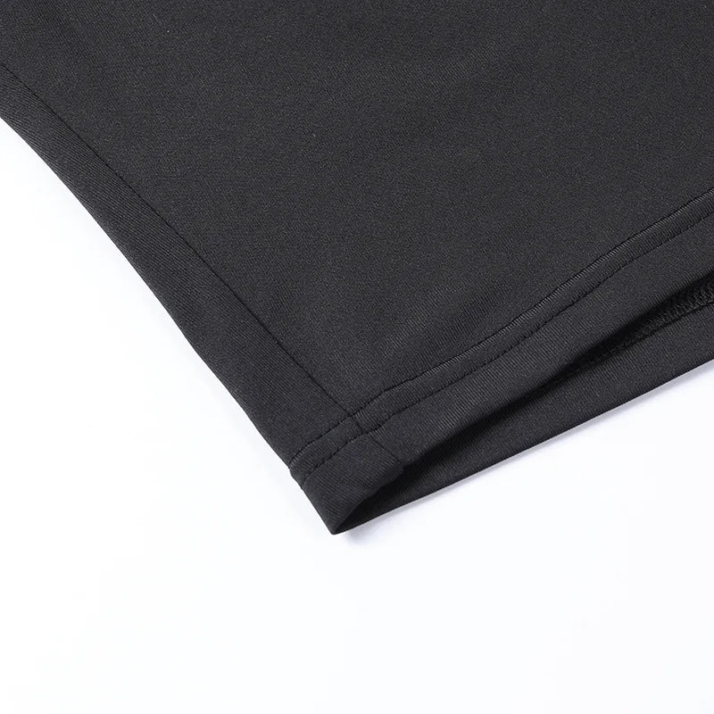 European and American Spring/Summer Round Neck Long Short sleeved 3/4 Shorts Two piece Women's Fashion Sports Versatile Set