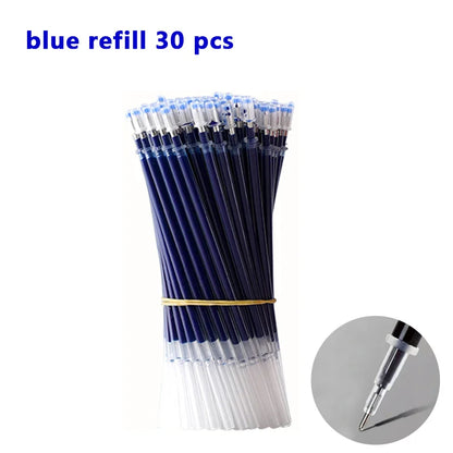 Gel pens Set Black Blue Red Refill Gel Pen Bullet Tip 0.5mm School & office Supplies Stationery kawaii accessories stationery