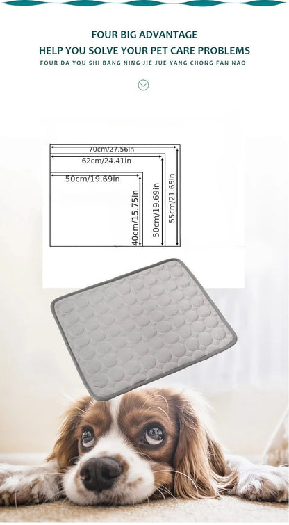 Summer Dog Cooling Mat Pet Cold Bed Extra Large for Small Big Dogs Pet Accessories Cat Durable Blanket Sofa Ice Pad Blanket