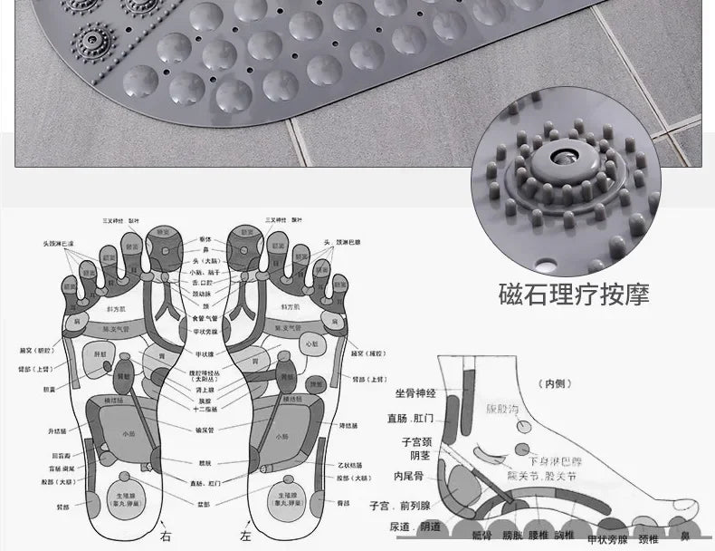 Bathroom Floor Mat, Bedroom Floor Mat, Shower Mat, Non - slip Absorbent Carpet, Oval Plain Water Drop PVC Rug