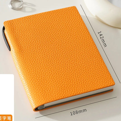Business Office Custom Letters Notebook A6 School Student Leather Fashion Diary Books Portable Luxury Note Book Engraving Gift