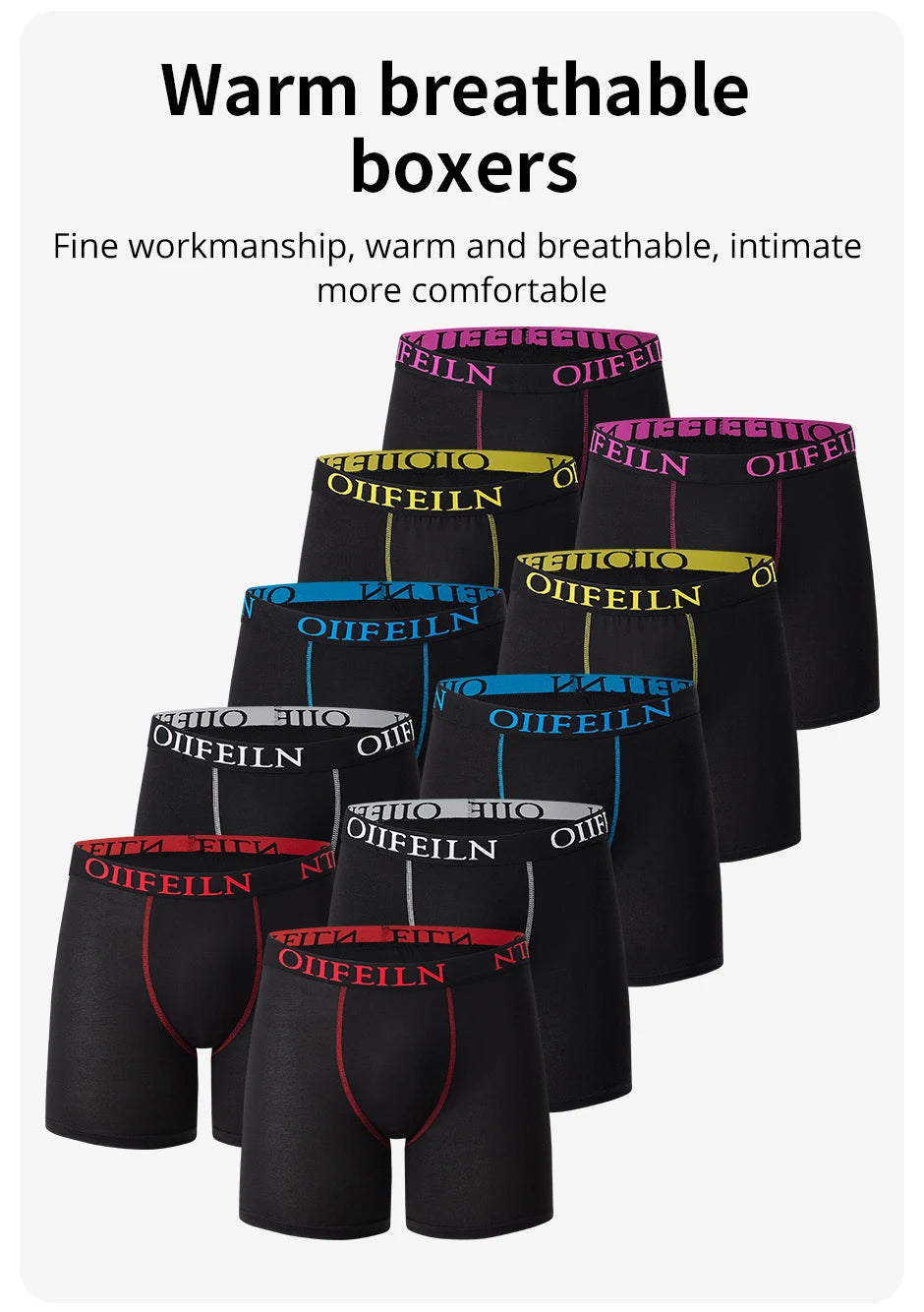 5/10 Pack Multi-size Teenagers To Adults Men's Boyshort Leisure Sports Joker Elastic Waist Long Men's Underwear Can Be Parent-ch