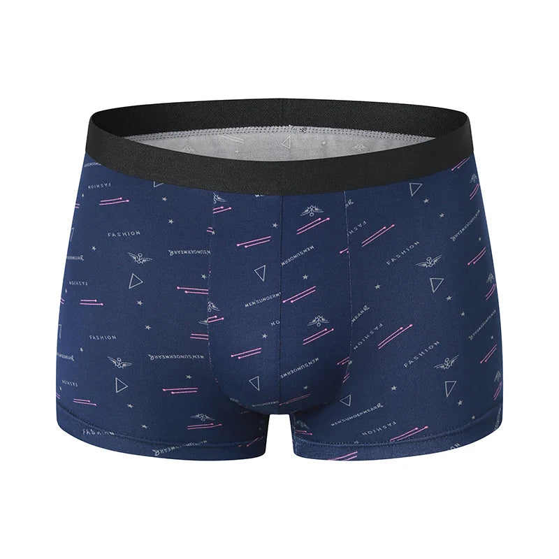 10-piece men's random fashion printed underwear Europe and large size sexy men comfortable wild boyshort elastic waist pants.