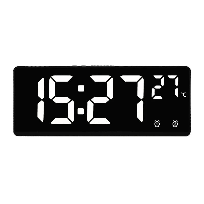 Digital Alarm Clock Travel Clock with Temperature Table Clock Large Display for Bedroom Office Kitchen Home Decoration