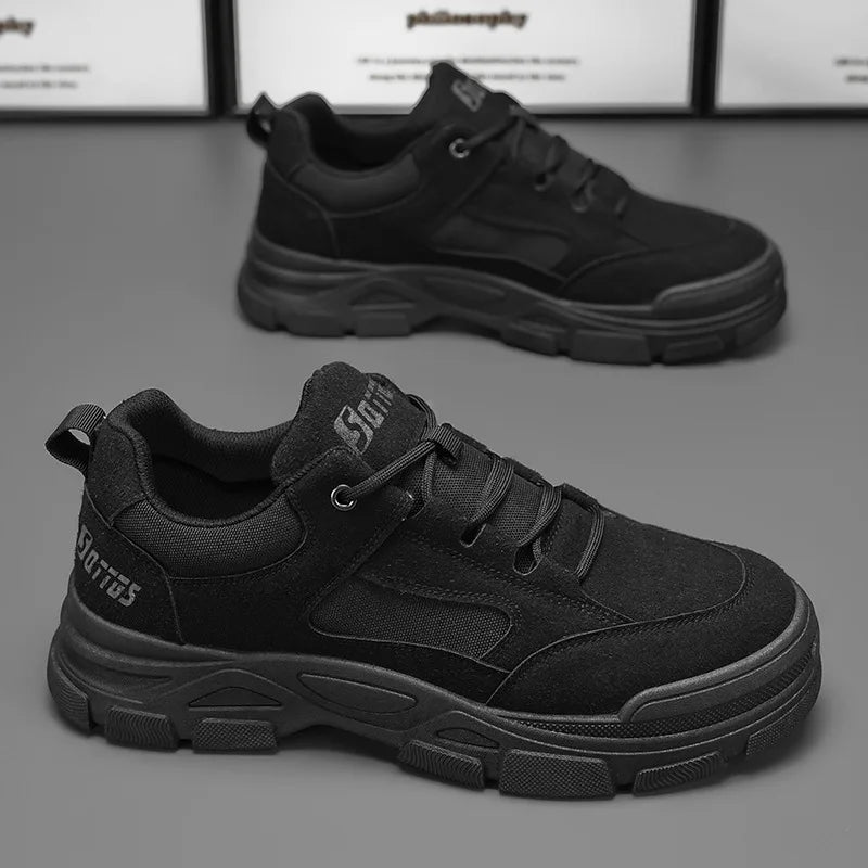 2025 new men's shoes for spring leisure, breathable, anti slip, wear-resistant workwear shoes, men's sports shoes, board shoes