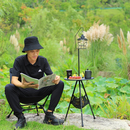 Camping Round Table,Detachable Portable ,Height Adjustable Table for Outdoor Garden Bedroom,Ultralight Travel Table