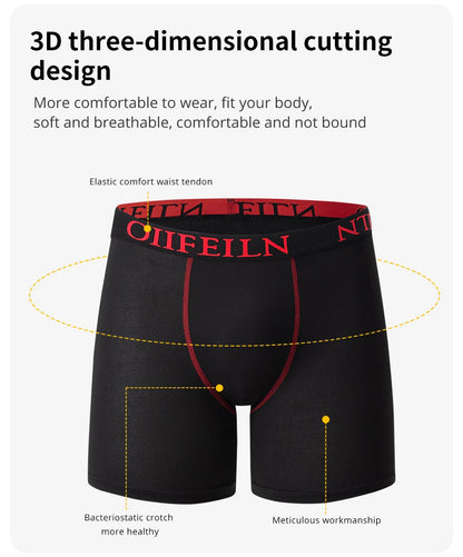 4/5 /10 Pcs Fashionable Men's Long Underwear Casual Boyshort Youth Sports Shorts Comfortable Breathable Stretch Shorts Underwear