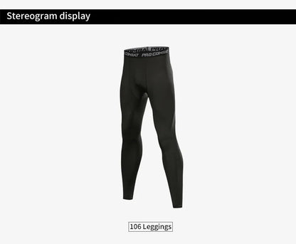 Tights Mens Spring Autumn Winter Basketball Training Elastic Fitness Base Pants Fast Dry Running Compression Long PantsIce Silk