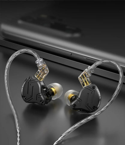 KZ Zs10 pro X Ring Iron Headphones In-ear HIFI High-quality fever-level interchangeable running.