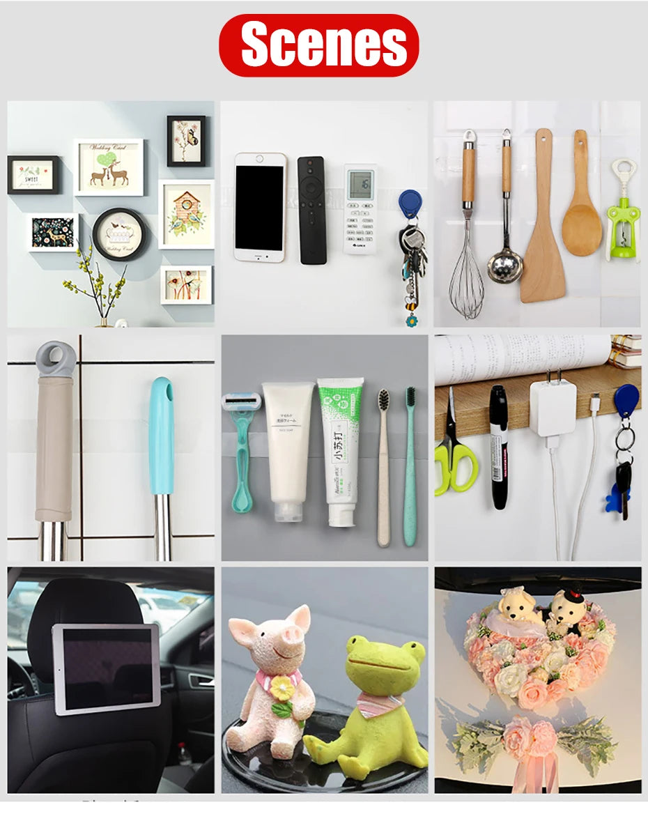 SEAMETAL Super Strong Double Sided Adhesive Tape Washable Reusable Transparent Double Tape No Trace Sticker for Car Home Office