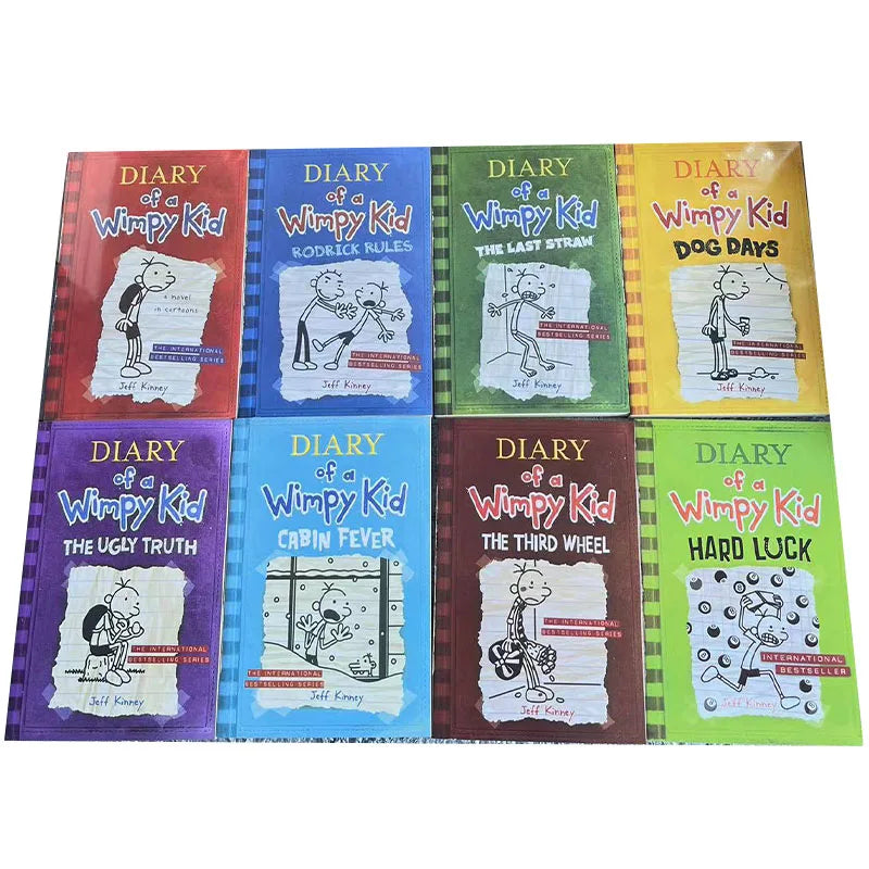 8 Books/set 1-8/9-16 English Diary of A Wimpy Kid Comic Novel Storybook Children Reading Literature Gift