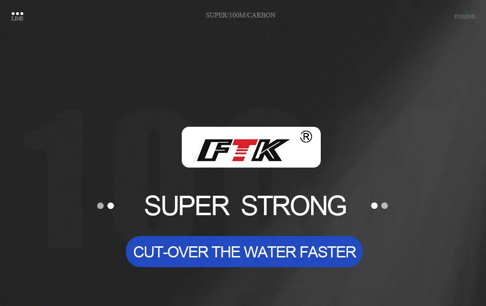 خيط صيد FTK 100M مطلي بالفلوروكربون، 0.14 مم - 0.5 مم، 4.13 رطل - 34.32 رطل، خيط صيد سمك الشبوط أحادي الشعيرات من ألياف الكربون، خيط صيد غاطس