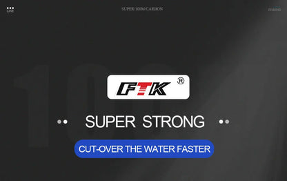 خيط صيد FTK 100M مطلي بالفلوروكربون، 0.14 مم - 0.5 مم، 4.13 رطل - 34.32 رطل، خيط صيد سمك الشبوط أحادي الشعيرات من ألياف الكربون، خيط صيد غاطس