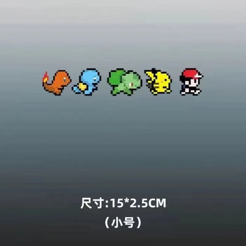 2pcs/Set Pokemon Charmander Reflective Car Stickers Collision Night Warning Reflective Sticker for Automobile Trunk Accessories