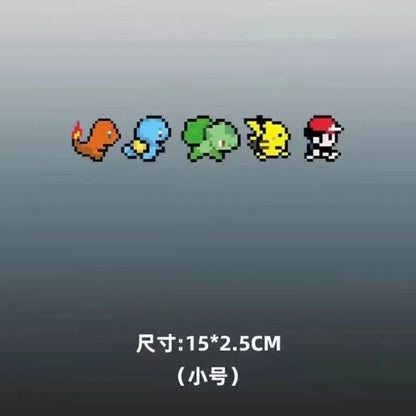 2pcs/Set Pokemon Charmander Reflective Car Stickers Collision Night Warning Reflective Sticker for Automobile Trunk Accessories