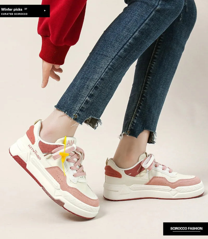 2025 New Women Shoes High Quality Original All-match Platform Casual Sneakers Trends Sweet American Fashion Student Boards Shoes
