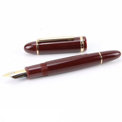 JinHao X159 Acrylic Black Fountain Pen Metal Clip Extended Fine Nib F 0.5mm for business office and school stationery gifts