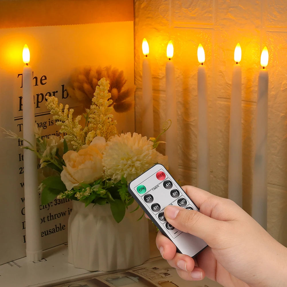 12/24Pcs Flameless LED Candle Battery Operated Flickering Candle For Home Christmas Party Wedding Decoration Tealight Candles