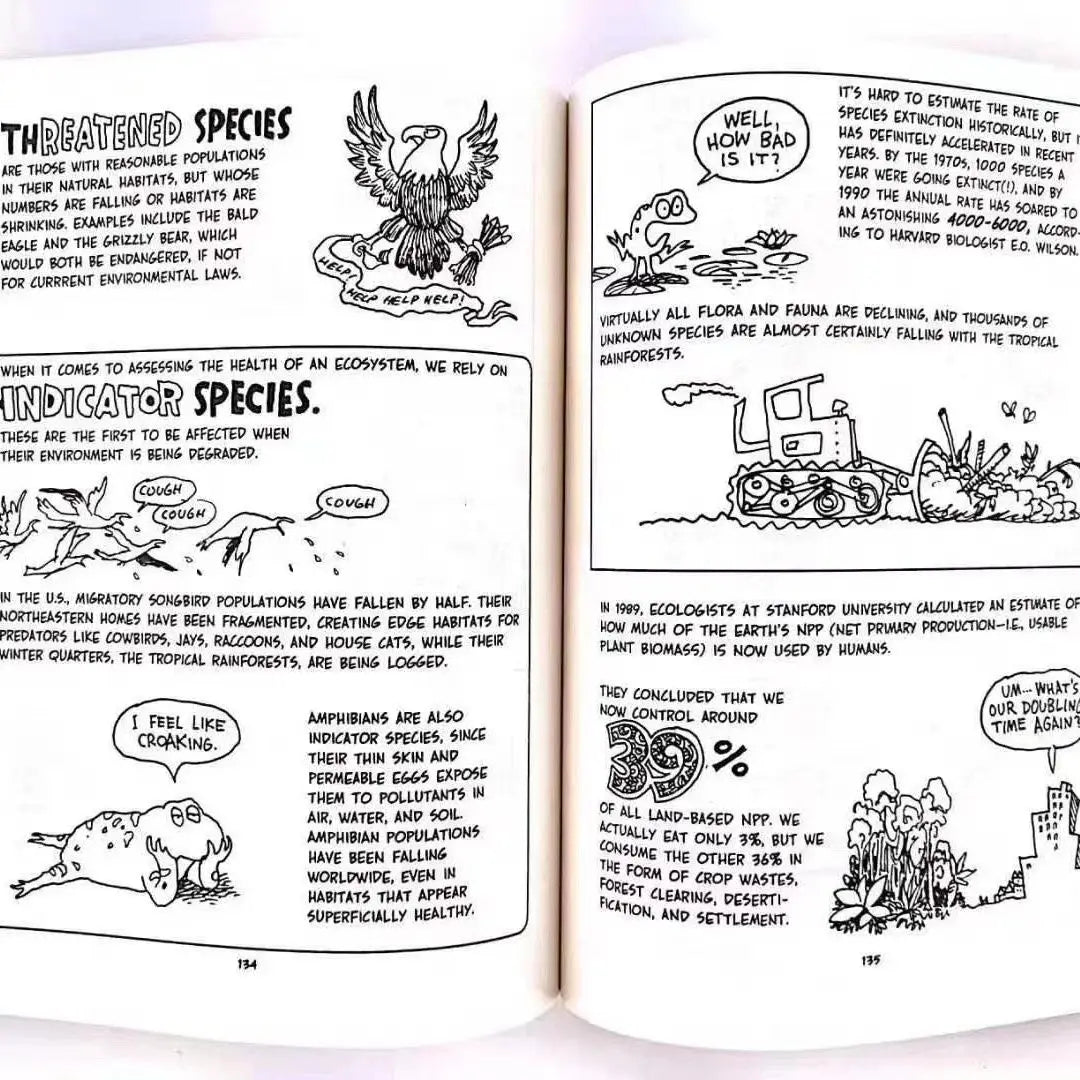 8 Books The Cartoon Guide to Statistics/Chemistry Funny Science Comics English Story Book Help Child Be Reader Early Education