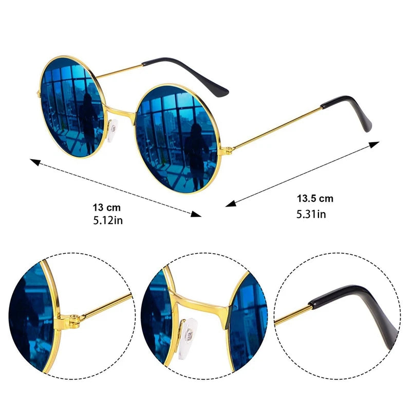 Men Hippie Costume Set Disco Costume Accessories Women Disco Necklace Sunglasses Mustache Halloween Party Character Costumes