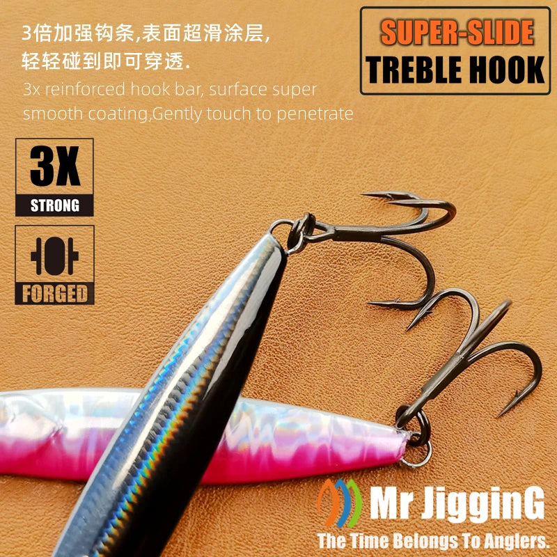 Mr JigginG Fast Sinking Metal Jig Lure 10/15/20/30/40g Saltwater Shore Casting Fishing Sea Bass Metal Jig Artificial Bait Tackle