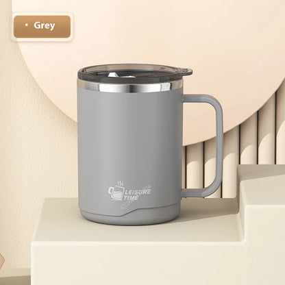 304 Stainless Steel Double-Wall Insulated Creative Simple Travel Mug with Lid Ideal for Tea and Beverages Durable Stylish Design