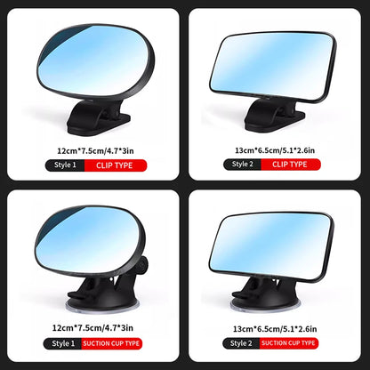 Interior Car Baby Mirror Rear Seat Baby Kids Monitor Mirrors For Safety Auto Windshield Suction Cup Sun Visor Plate Clip Mirror