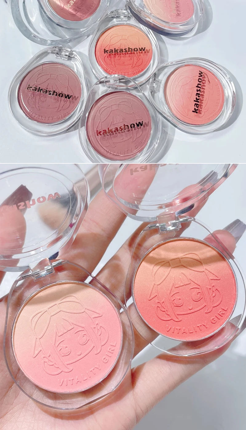 Kakashow Youthful Gradient Blush - Natural Nude Shade,  Easy-to-Blend Formula with Long-lasting Matte Finish,