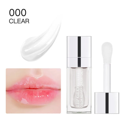 Crystal Jelly Moisturizing Lip Oil Plumping Lip Gloss Makeup Sexy Plump Lip Glow Oil Tinted Lip Plumper 6ml 1 Piece
