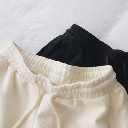 Women Casual Drawstring Sports Shorts Summer Thin High Waist Yoga A-line Shorts Loose Women Running Straight Trousers