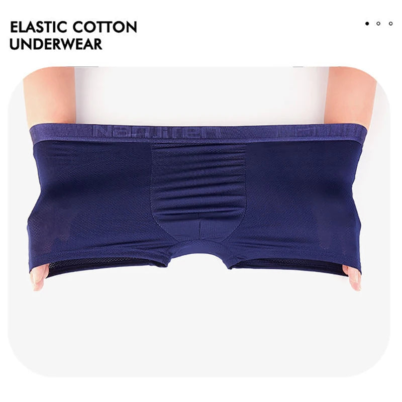 Men Panties Male Underpants Man Pack Shorts Boxers Underwear Slip Homme Calzoncillos Bamboo Hole U Convex Pouch Large Size 6XL