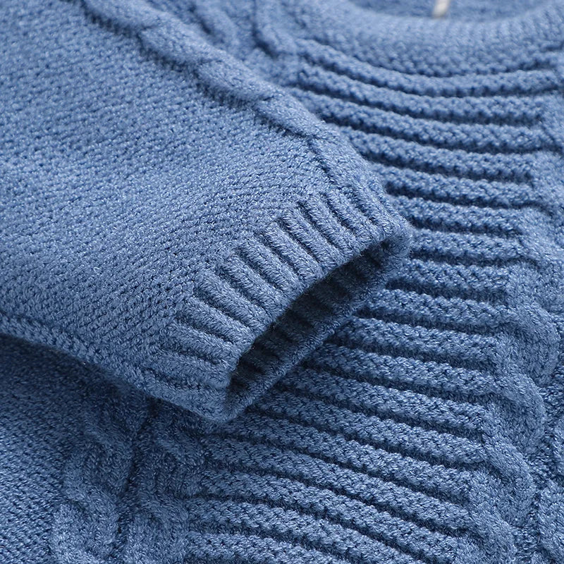 Kids Clothes Set 0-9M Autumn Winter Blue Casual Outerwear Newborn Infant Boys Long Sleeve Sweaters Pullovers+Pants Toddler Suits