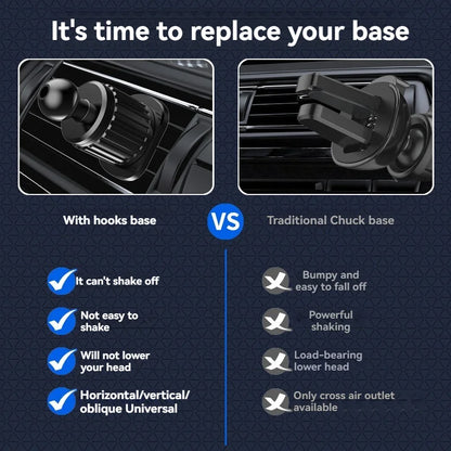 Car Phone Holder Bracket Accessories Interior Auto Air Outlet Cellphone Support Parts Phone Stand Base Fixing Clip