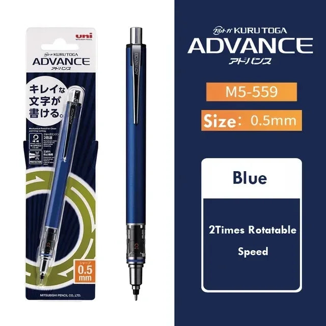Japan UNI KURA TOGA Mechanical Pencil 0.5mm Automatic Rotation Drawing Special Pencil M5-559 Stationery Cute School Supplies