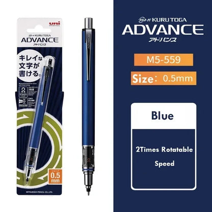 Japan UNI KURA TOGA Mechanical Pencil 0.5mm Automatic Rotation Drawing Special Pencil M5-559 Stationery Cute School Supplies