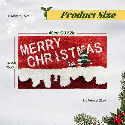 Christmas Door Mat Red Santa Claus Outdoor and indoor Gingerbread Man Carpet  New Year 2026 Merry Christmas Home Decor Foot Mat