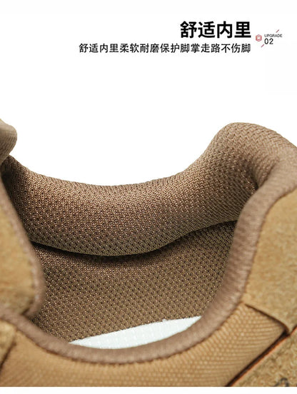 2025 new men's shoes for spring leisure, breathable, anti slip, wear-resistant workwear shoes, men's sports shoes, board shoes