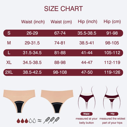 Seamless Period Underwear Girls High Waist Menstruation Panties Women's Menstrual Panties Ladies Menstrual Underwear Leak Proof
