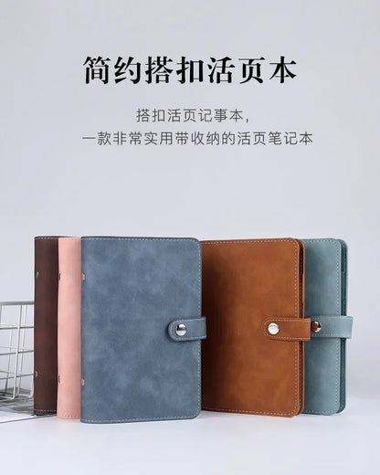 A6 Budget Binder Planner Notebook Cover PU Loose-leaf Handbook 6 Holes Binder Diary Agenda Paper Cover School Stationery