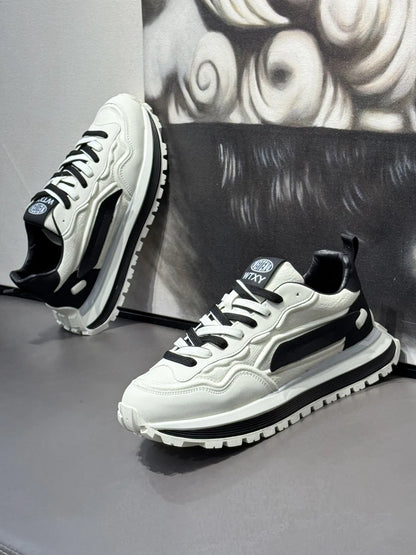 أحذية رياضية رجالية أحذية رياضية بنعل سميك أحذية رياضية كاجوال رياضية وترفيهية أحذية بدون كعب مقاومة للانزلاق