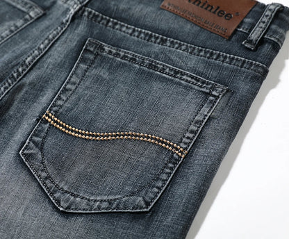 Summer Shorts Jeans Men Denim Pants Stretch Dark Blue Fashion Design Men's Jeans Slim Straight Male Short Jeans Hombre