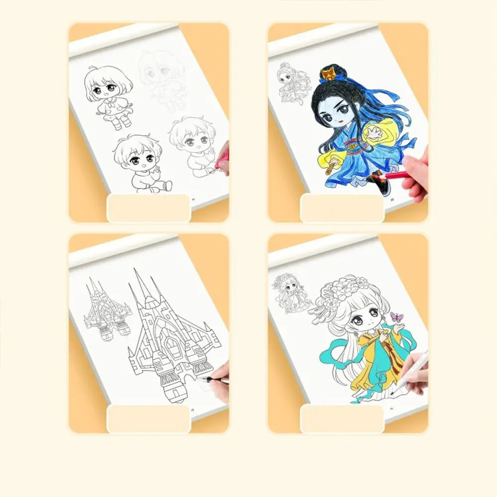 Comics Girl Boy Comics Hand Drawn Tutorial Book Novice Zero Basic Learning Line Draft Practice Book Art Tracing Sketch