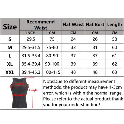 Slimming Vest Men's Slimming Underwear Body Shaper Waist Cincher Corset Men Shaper Vest Body Slimming Tummy Belly Body Shapewear
