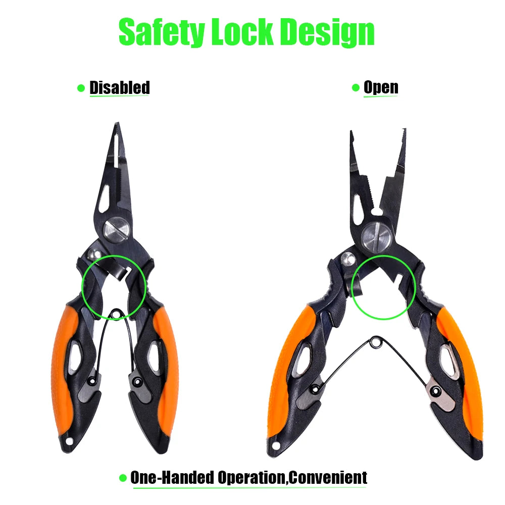 New Multifunctional Fishing Pliers Accessories 420 Stainless Steel Body Scissors Line Cutter Hooks Remover Outdoor Fishing Tools