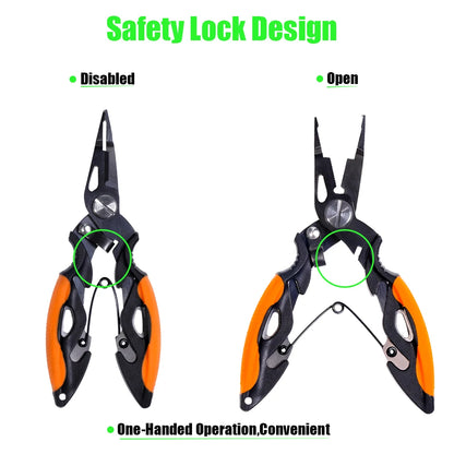 New Multifunctional Fishing Pliers Accessories 420 Stainless Steel Body Scissors Line Cutter Hooks Remover Outdoor Fishing Tools