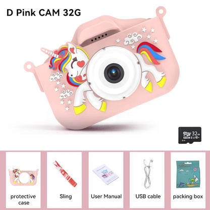 Summer Children Camera 1080P HD Toddler Digital Video Camera 2.0-inch Kids Camera with Silicone Cases Toys for Christmas Gifts